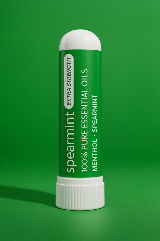 Menthol and Spearmint Essential Oil Inhaler Nasal Stick for Congestion Relief