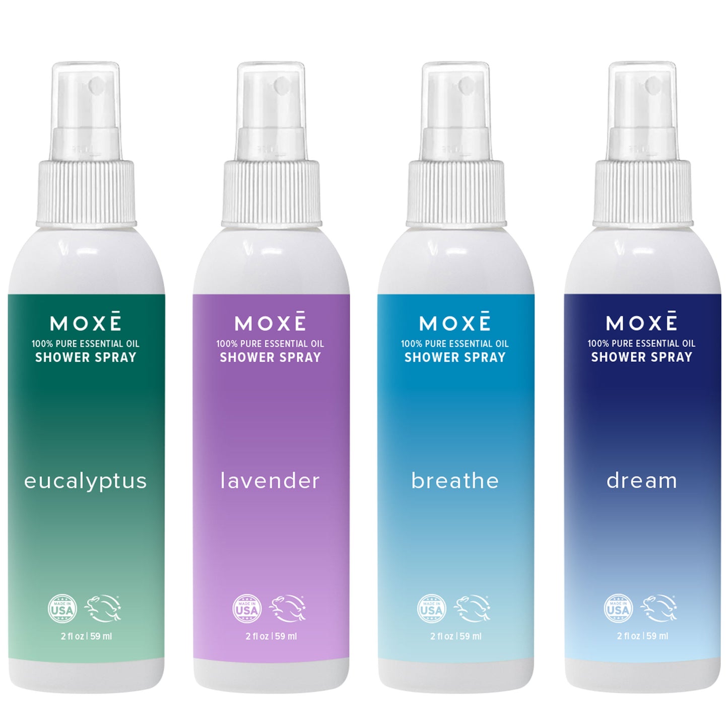 Shower Steamer Spray Variety Pack (2 oz, Pack of 4)