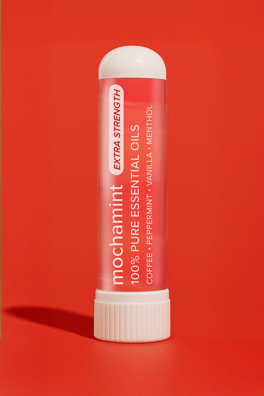 Mochamint coffee essential oil and menthol nasal stick for pleasant energy reminder