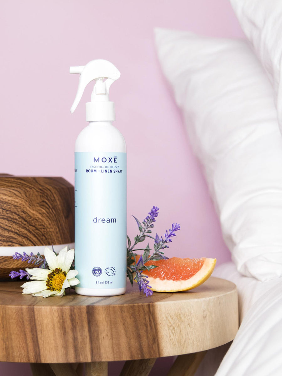 DREAM Linen & Room Spray, Calming Blend of Essential Oils, 8oz - MOXĒ