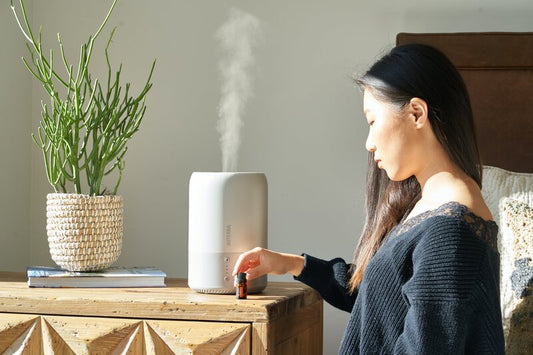 person using a diffuser