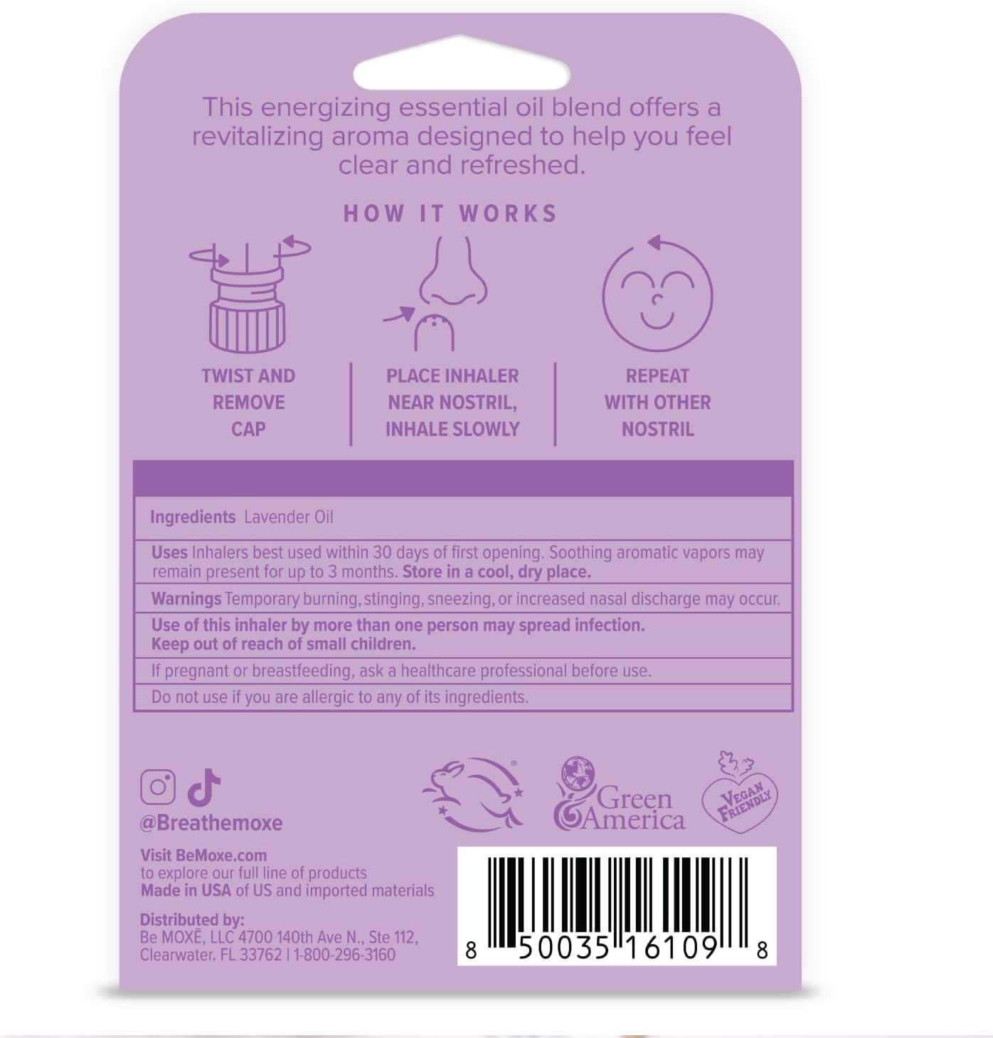 Lavender Nasal Inhaler