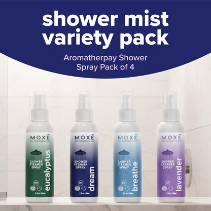 Shower Steamer Spray Variety Pack (2 oz, Pack of 4)