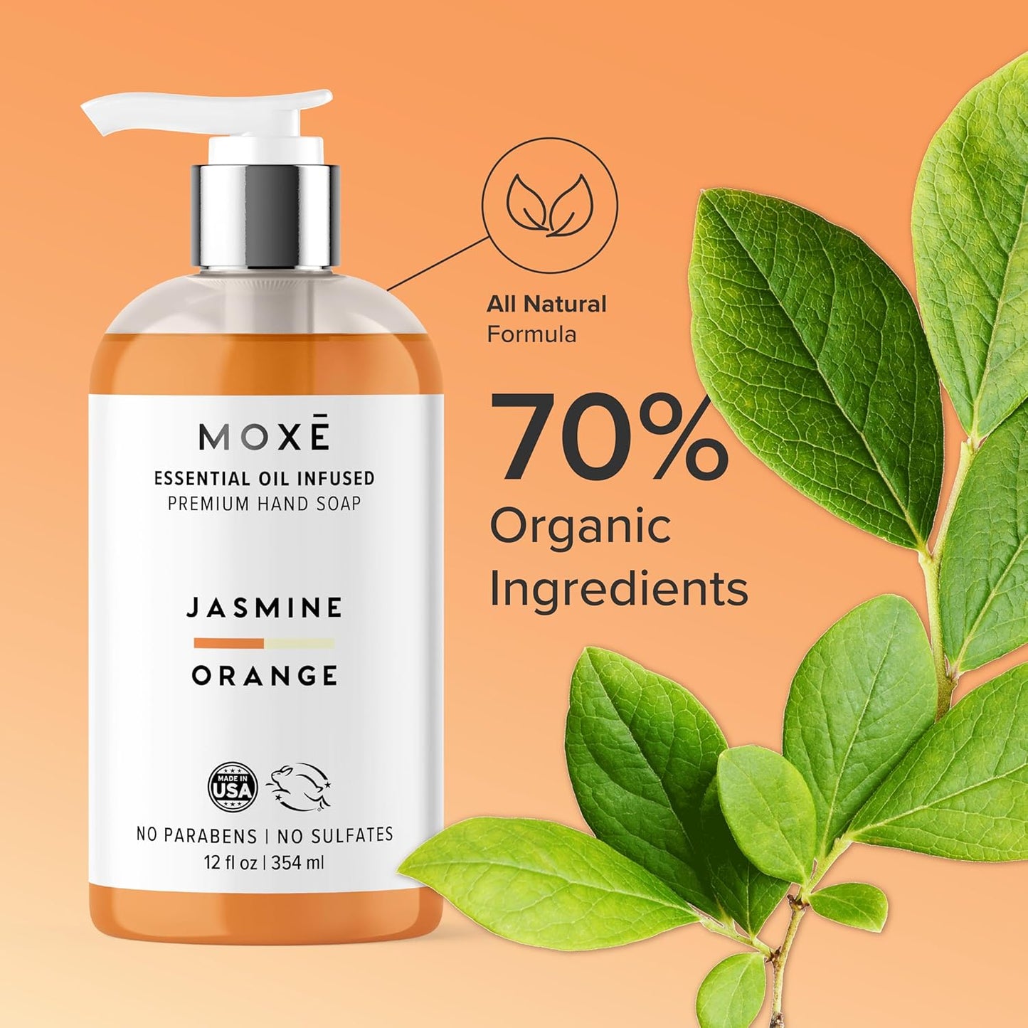 Jasmine Orange Liquid Hand Soap - 12 ounces