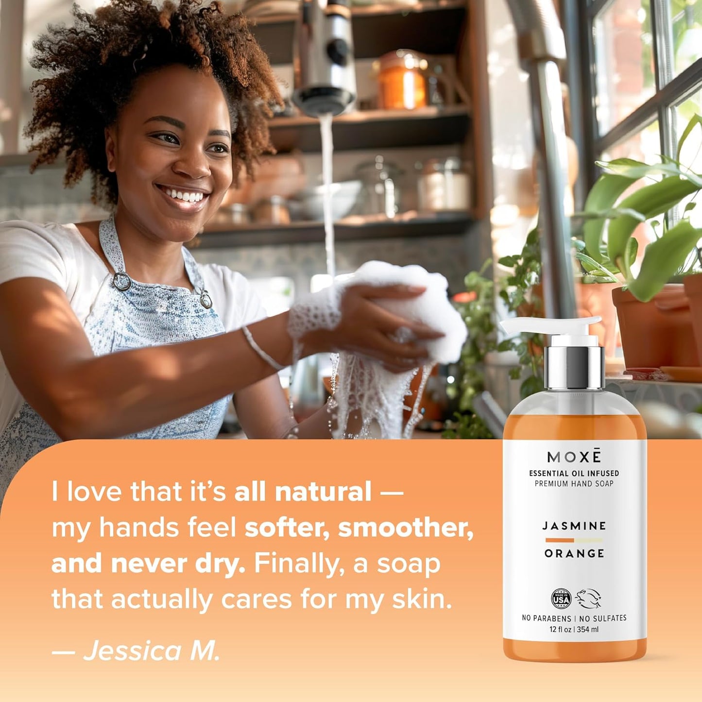 Jasmine Orange Liquid Hand Soap - 12 ounces