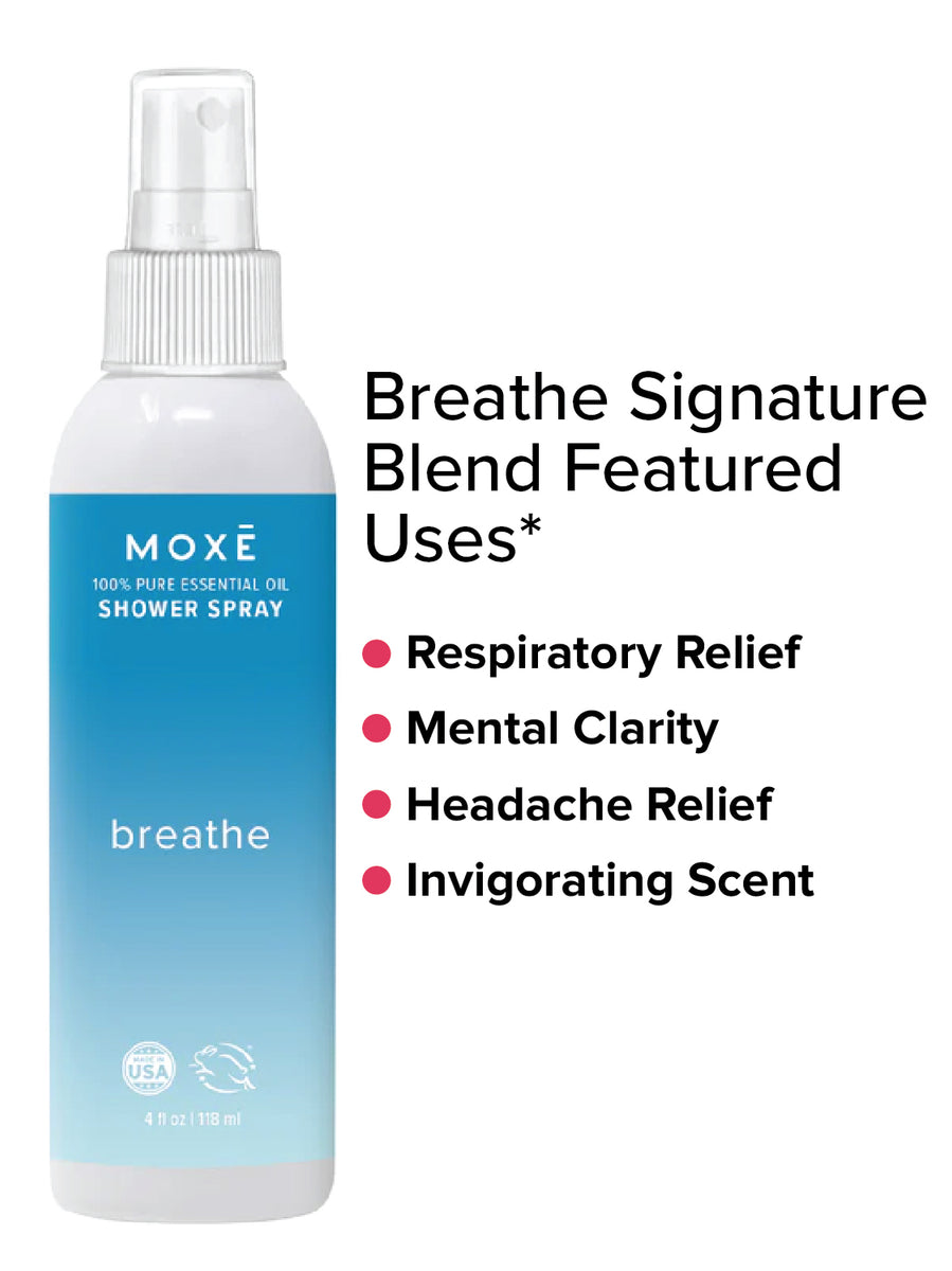 Breathe Essential Oil Shower Spray In USA – MOXĒ