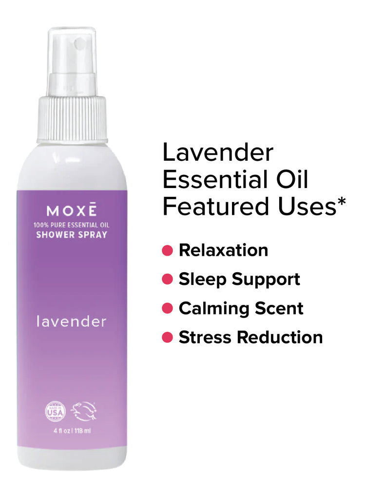 LAVENDER Aromatherapy Shower Spray : Encourages Healthy Sleep - MOXĒ