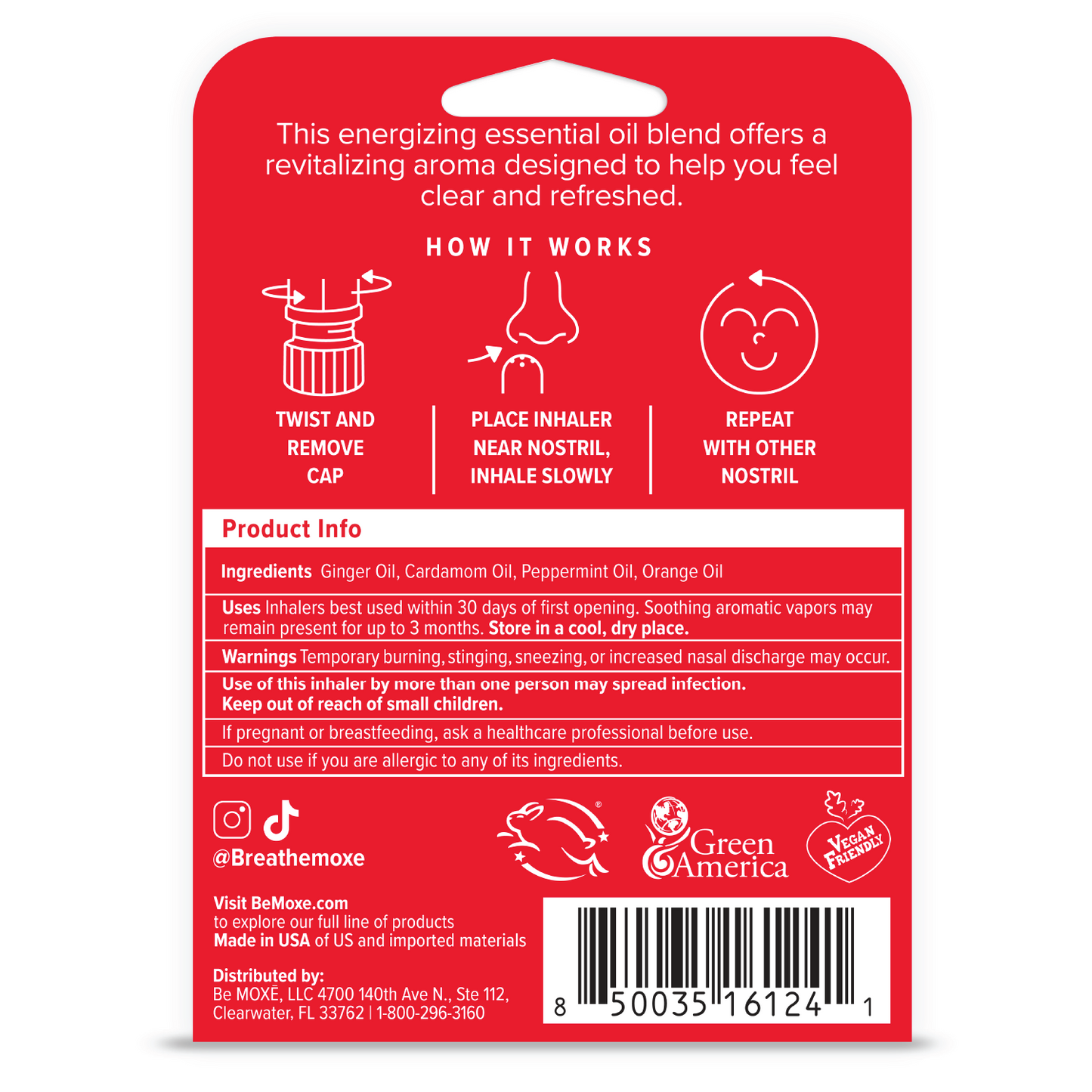 Nausea Relief Nasal Inhaler