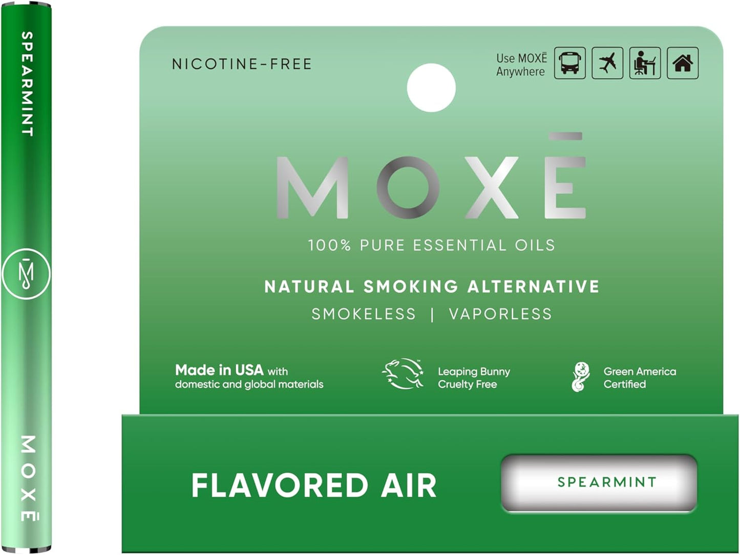 Spearmint Smokeless Air Pen | Smooth, Cool Mint Flavor by MOX Spearmint Smokeless Air Pen | Smooth, Cool Mint Flavor by MOX