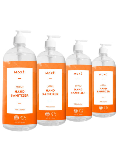 Pack of 4 MOXĒ Citrus Hand Sanitizer