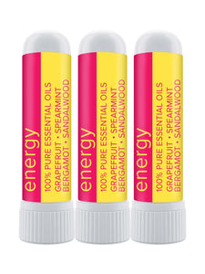 Pack of 3 MOXĒ Energy Aromatherapy Nasal Inhaler