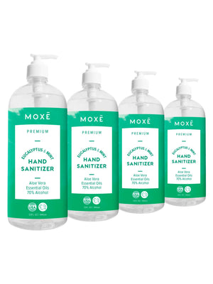 Pack of 4 MOXĒ Eucalyptus Mint Hand Sanitizer