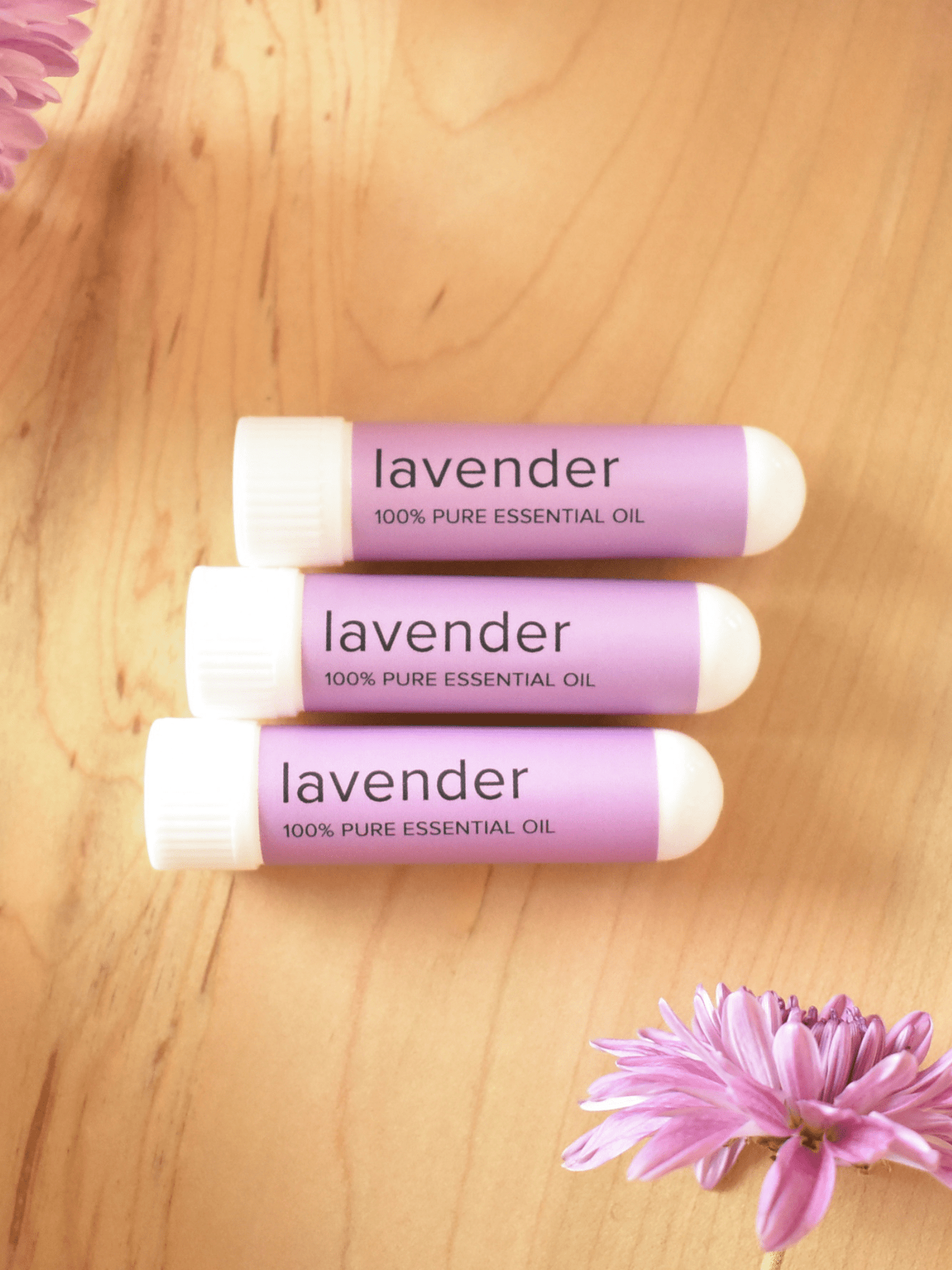 Three MOXĒ Lavender Aromatherapy Nasal Inhalers