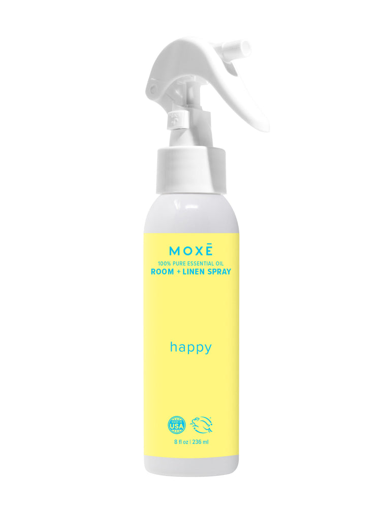 
                
                    Load image into Gallery viewer, MOXĒ  100% Pure Essential Oil Happy Room + Linen Spray
                
            