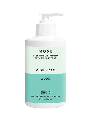 
                
                    Load image into Gallery viewer, MOXĒ Cucumber Aloe 10 FL OZ Hand Soap
                
            
