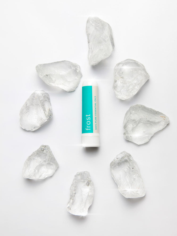
                
                    Load image into Gallery viewer, MOXĒ Frost Aromatherapy Nasal Inhaler with ingredients
                
            