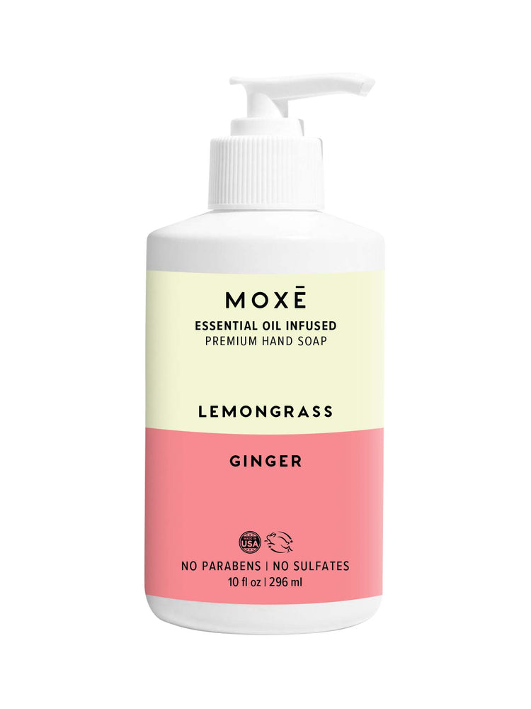 
                
                    Load image into Gallery viewer, MOXĒ Lemongrass Ginger 10 FL OZ Hand Soap
                
            