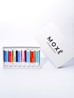 
                
                    Load image into Gallery viewer, MOXĒ  Signature Blends Nasal Inhaler Bundle in packaging
                
            