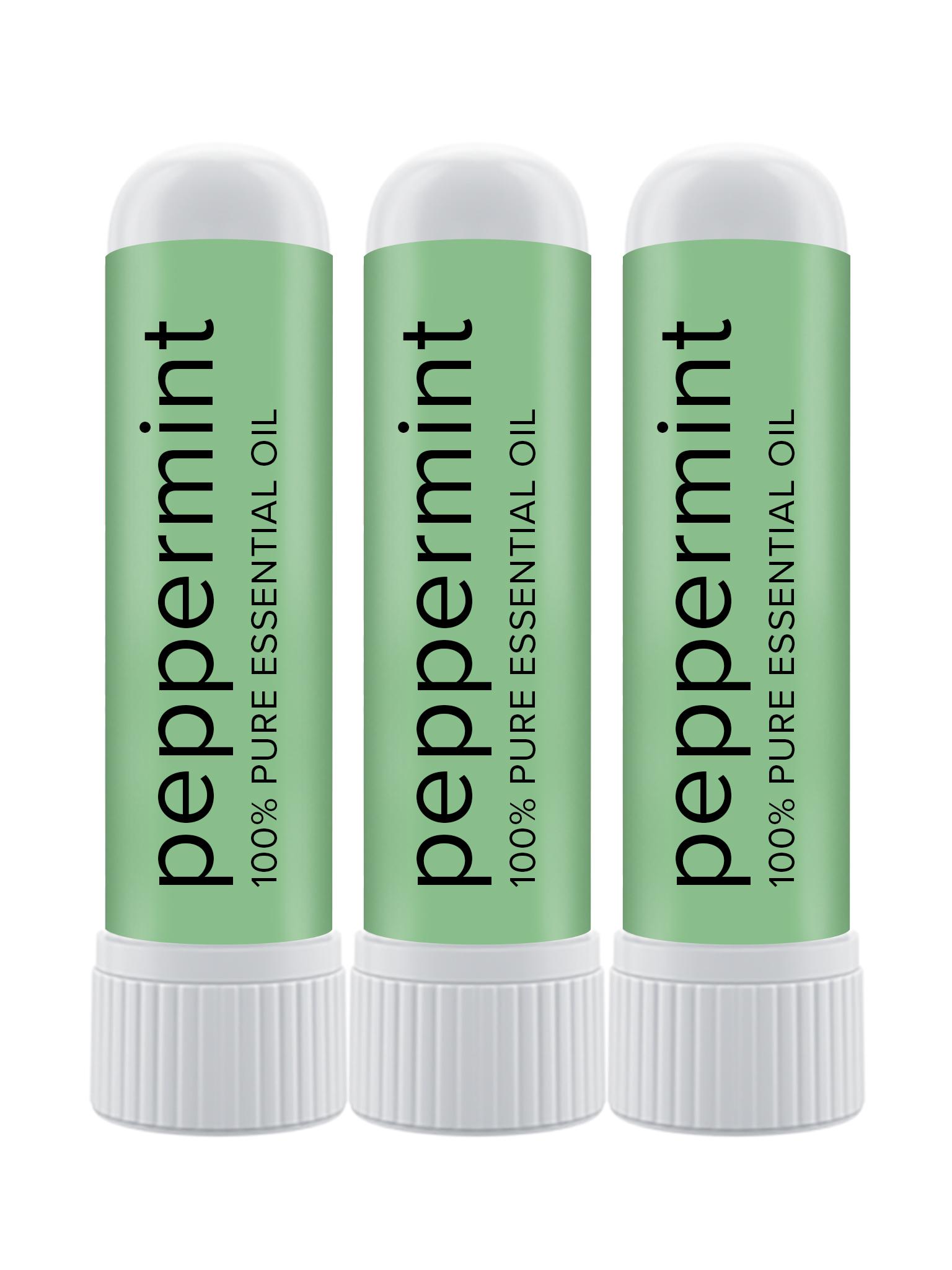 3 Pack MOXĒ  Peppermint Essential Oil Nasal Inhaler