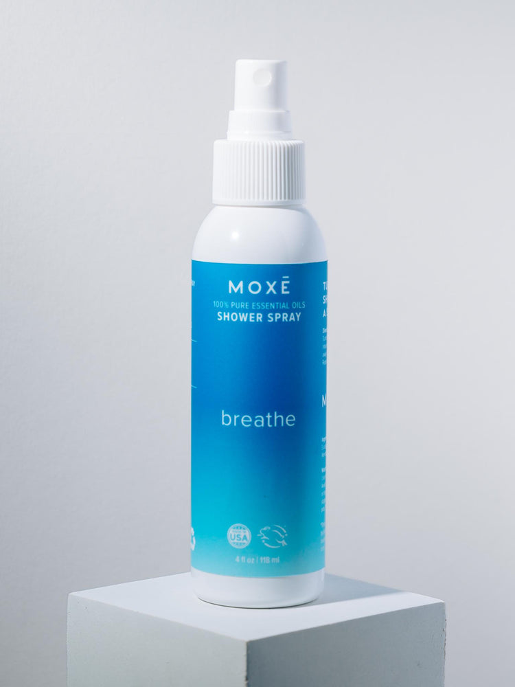 BREATHE Aromatherapy Shower Mist, 100% Pure Essential Oil Spray- MOXĒ