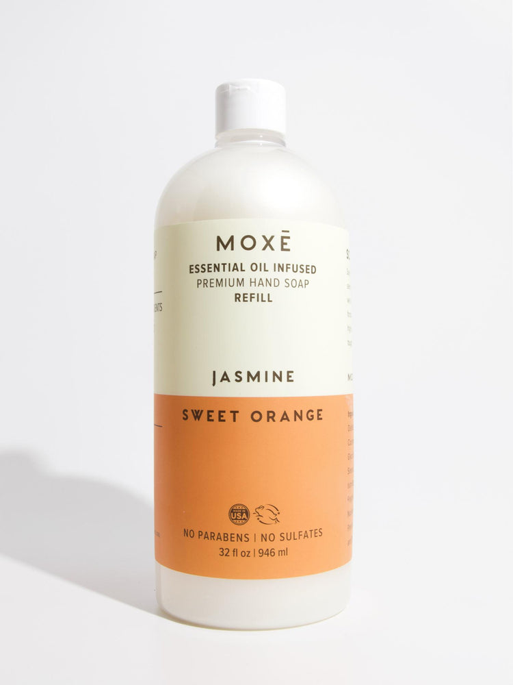 
                
                    Load image into Gallery viewer, MOXĒ Jasmine Sweet Orange Refill Hand Soap
                
            